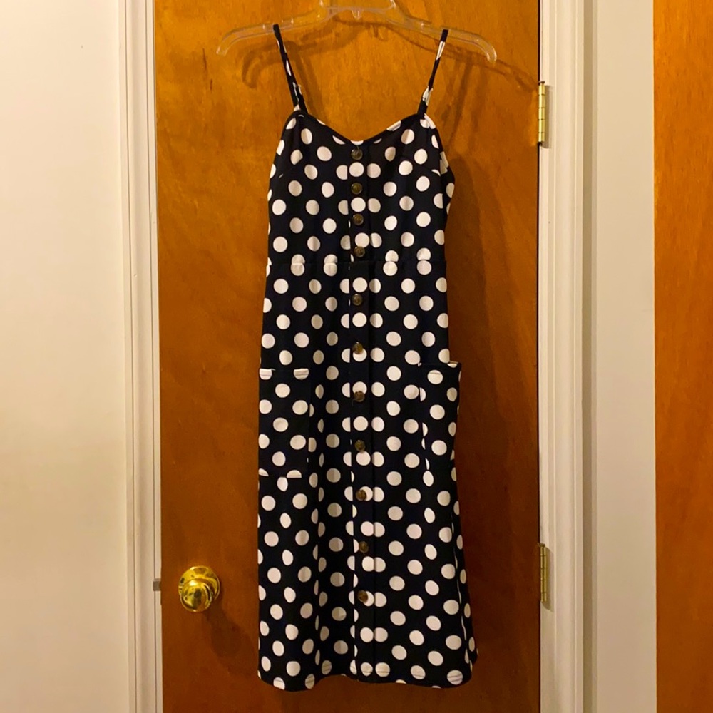 Ochenta Black & White Polka Dot Dress